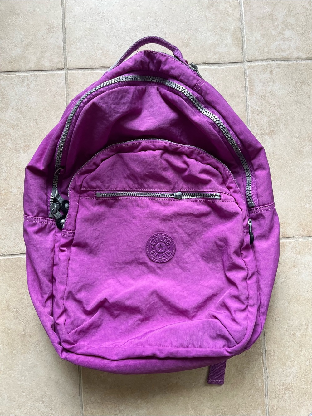 Kipling Magenta Purple Backpack